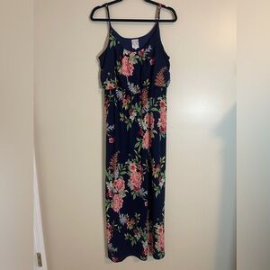 Naïf Dress Womens L Blue Maxi Floral Garden Girl